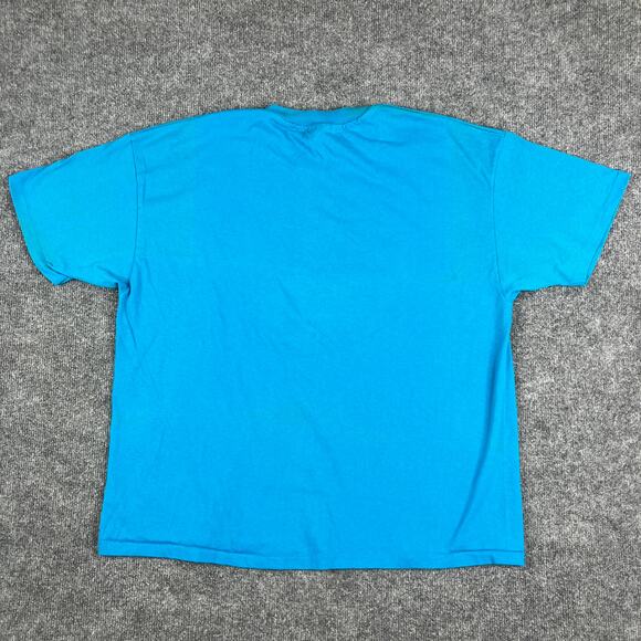 Hanes Mickey Ds T-Shirt Mens XL Turquoise 50/50 Vintage Graphic Short Sleeve 80s - Picture 8 of 9